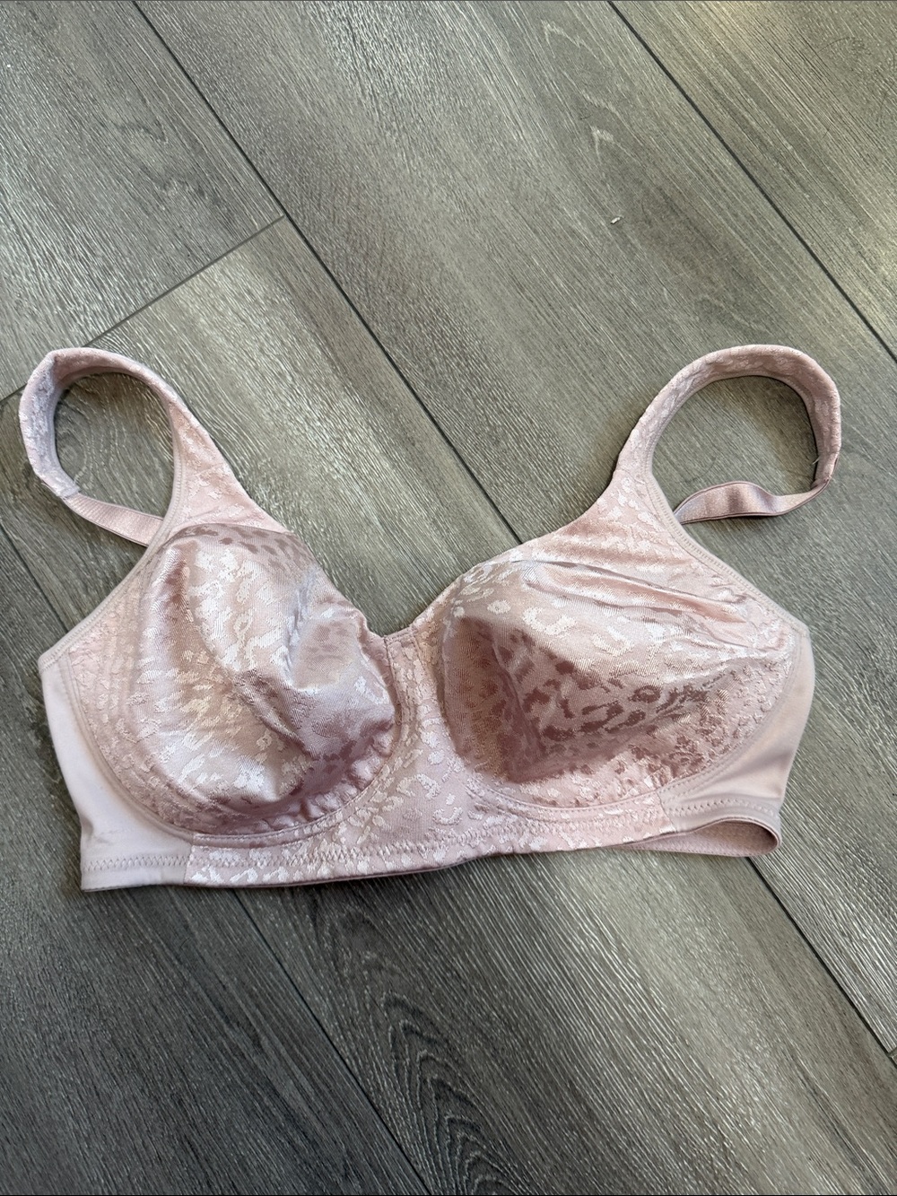 Playtex Lace-Print Full Coverage Bra in Blush